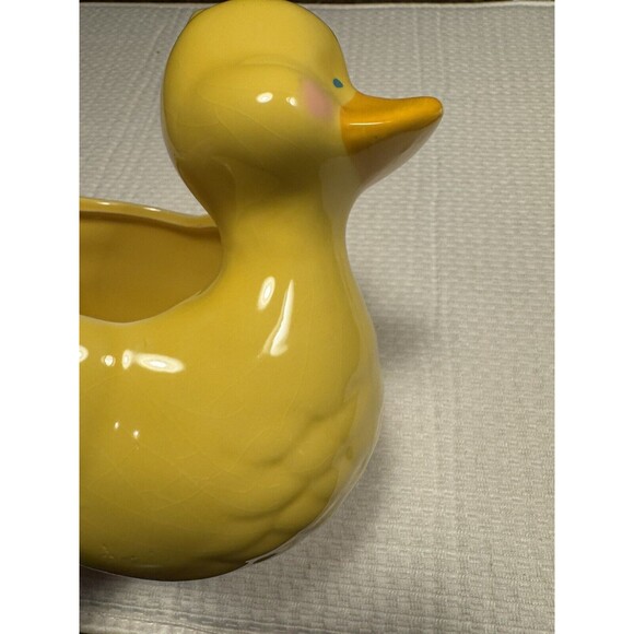 Wowser Ceramic Yellow Duckie Planter Vase 6 Inches - Picture 6 of 9